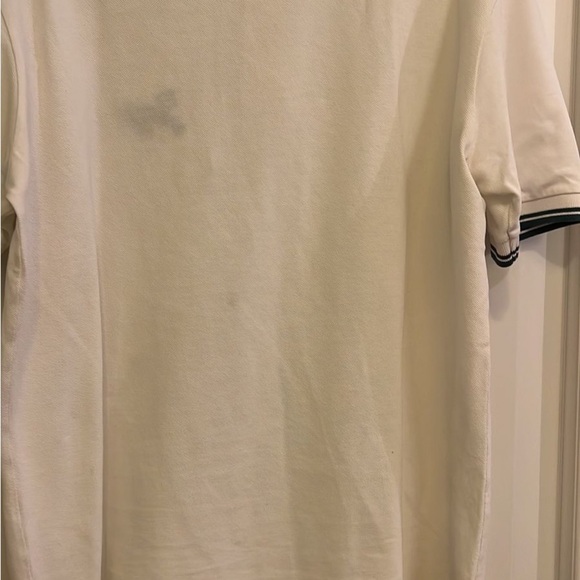 Prada White and Green Polo Shirt with Embroidered Logo - Picture 2 of 4